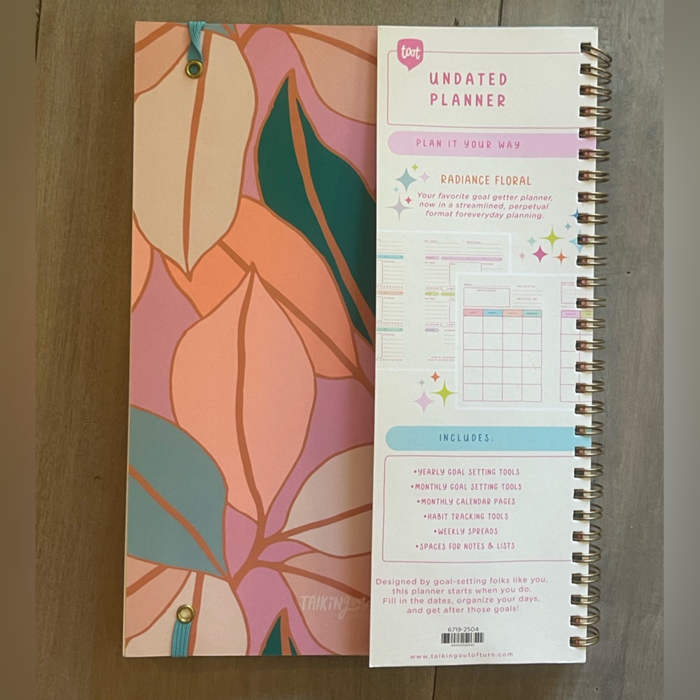 Colorful Undated Planner by Fringe Studio